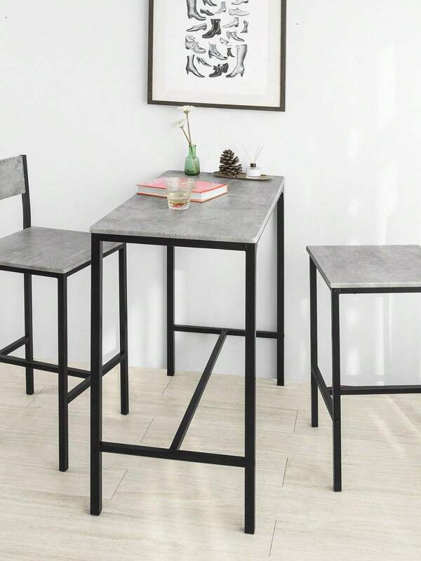 SoBuy FST53x2 Set van 2 barkrukken met rugleuning, counterstoelen met voetenbank, zithoogte 67 cm