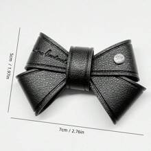 AD 1个蝴蝶结钥匙扣吊坠，可爱皮革钥匙链配饰，适合女性，可用于汽车、摩托车、背包等。