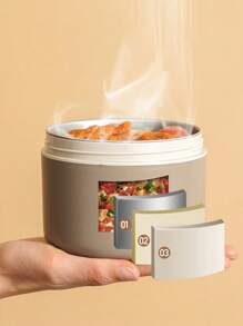 Kompakte isolierte Lunchbox mit Deckel - mikrowellengeeignet, tragbare Bento-Box für Büro & Outdoor-Nutzung, einstöckig, Weihnachtsgeschenke, Halloween-Geschenke