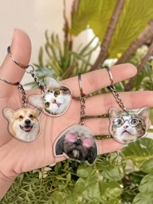 个性化照片钥匙扣，定制亚克力钥匙扣，定制肖像钥匙扣，可爱的个性化设计钥匙扣，卡哇伊钥匙扣，时尚，多彩，简约，独特的个性化定制礼物，适合男朋友，女朋友，家人，朋友，宠物 - 彩色 - 查看 6