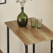 SoBuy OGT10-PF, Bar Set-1 Bar Table And 2 Stools, Home Kitchen Breakfast Bar Set Furniture Dining Set - Brown - View 7