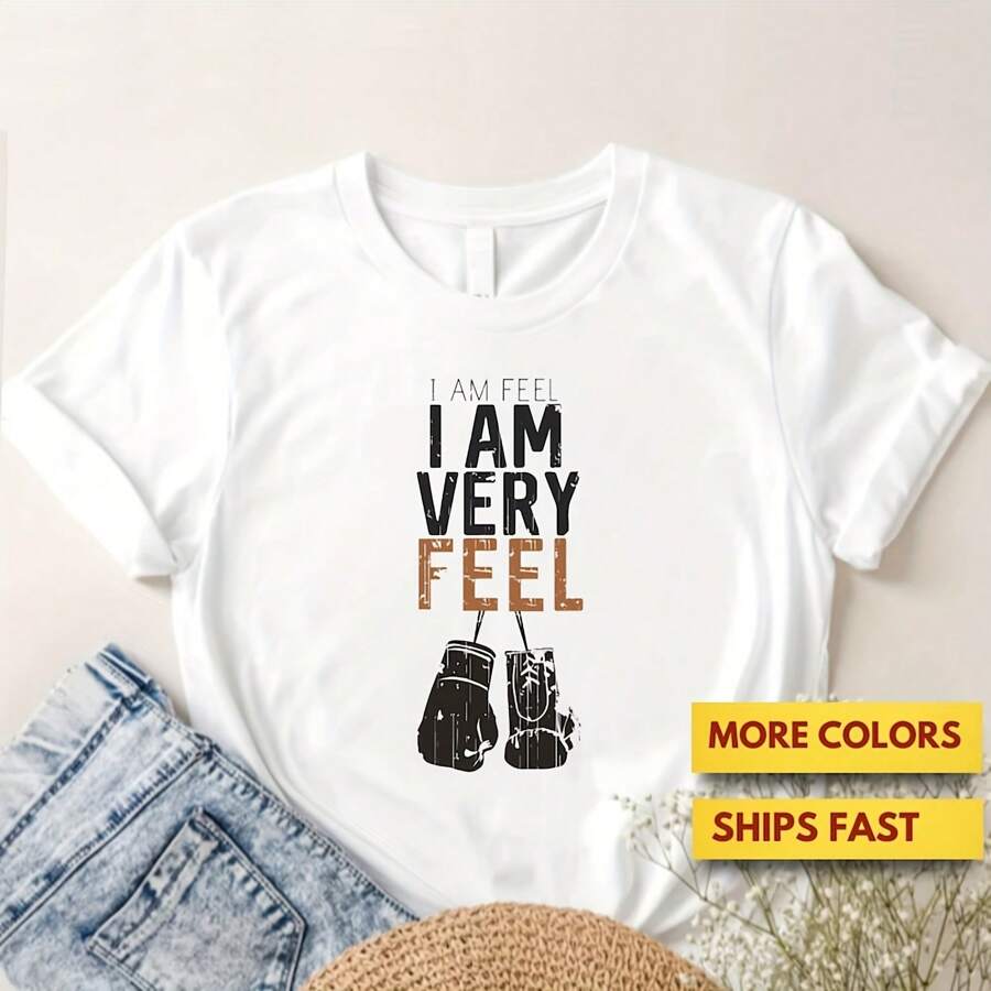 I Am Feel, I Am Very Feel Usyk Boxing Premium T-Shirt, Oleksandr Usyk Boxing Shirt - 白色 - 查看 1