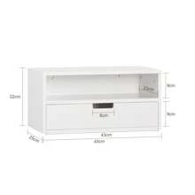 NKD03-W, Floating Nightstand Wall-Mounted Bedside Table Cabinet Wall Shelf Floating Shelf With Drawer - White - View 2