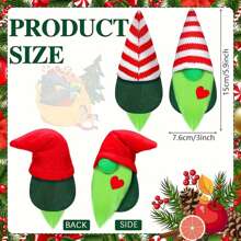 Christmas Faceless Doll Doll Decoration-8pcs-Green-15*7.6CM
