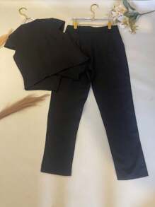 Conjunto de Alfaiataria feminina Blusa  com Calça Reta