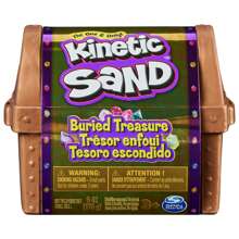 Spin Master Kinetic Sand, Hidden Treasure Playset With 6oz Of Kinetic Sand And Surprise Hidden Tool (Style May Vary)