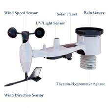 ECOWITT Weather Stations With Outdoor Sensor WS38007 In 1 Solar Power Wifi Home Weather Station Unit WS69 7.5 Inch Garden Wireless Indoor LCD Console IOT Intelligent Linkage Control - WS3800:WS69+7.5inchGreyDisplay - View 2