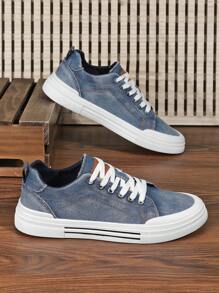 Scarpe di tela piatte di grandi dimensioni da uomo, adatte a tutte le stagioni, casual, sportive, alla moda, per uso quotidiano e per andare al college, per giovani