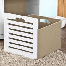 SoBuy FSR23-W Shoe Chest, Shoe Cabinet With Seat Cushion, Toy Chest, Storage Chest With 3 Baskets, Bench, WDH Approx.: 105x43x35cm - White - View 9