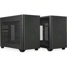 Cooler Master MasterBox NR200P V2 Mini ITX Computer Case - Glass Side Panel Vertical GPU Layout PCIe 4.0 X16 Riser Cable Tool-Free 360 Degree Access 120mm PWM Fan USB 3.2 Gen 2x2 Type-C - NR200PV2-Black - View 2
