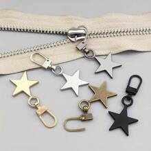 2/5/10个装多功能星形扣眼，可拆卸半自动拉链头，适用于更换包袋、夹克、服装、鞋靴上的拉链，以及作为高端吊坠扣环配件。 - 彩色 - 查看 13