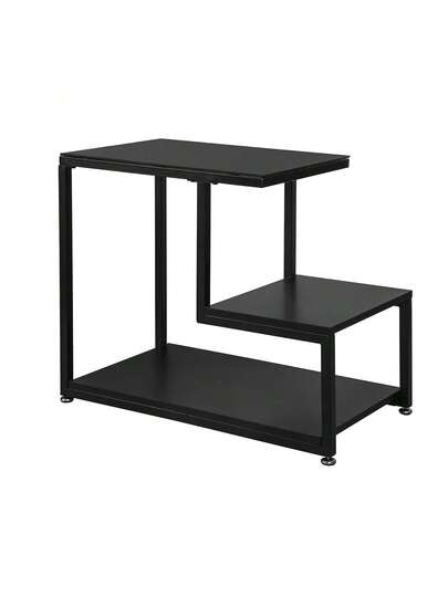 SoBuy FBT65 SCH, Side Tafel End Coffee Living Room Storage Shelf, Zwart view 4