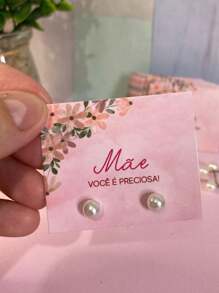 50 Mini Mother's Day Cards - Tag Without Hole - Ready For Delivery - 彩色 - 查看 2