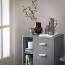 SoBuy FBT95 Nightstand With 3 Drawers And 2 Open Compartments, Sofa Table, Side Table, Telephone Table, Bedside Table, Night Chest, Dimensions (W X H X D): Approx. 48 X 60 X 40 Cm - Grey - View 8