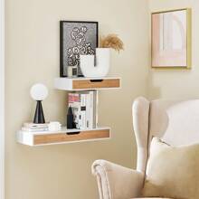 SoBuy FRG92-WN, Floating Drawer, Wall Mounted Drawer, Wall Shelf Storage Display Shelving - White - View 3