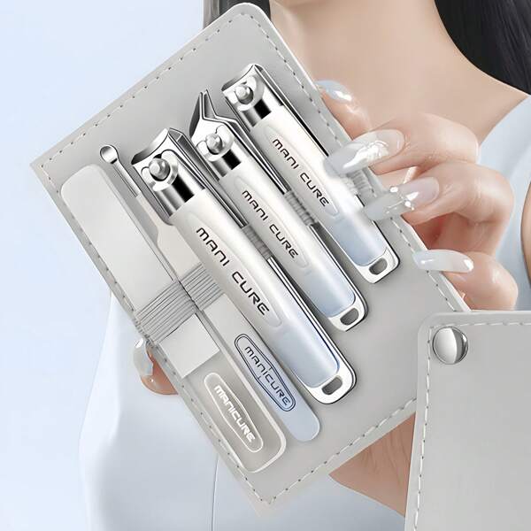 4/5Pieces/Set Nail Clippers Set ,Manicure Set Personal Care Nail Clipper Kit Manicure Professional Manicure Pedicure Set Women/Men Accessories Personal Care Set Nail Grooming Kit Present For Men Husband Boyfriend Parent