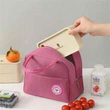 1pc Insulated Lunch Bag, Thermal Lunch Box Bag With Carry Handle For Office Workers And Students, Large Capacity To Keep Food Fresh And Delicious