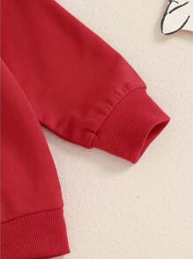 Toddler Baby Boy Girl Fall Winter Clothes Infant Newborn Boy Girl Football Outfit Long Sleeve Sweatshirt Pants Clothing Set - 黃色 - 查看 6