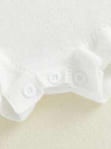 First Birthday Outfit Girl Sleeveless Bow One Embroidered Crochet Knit Romper Baby Girl 1st Birthday Clothes Summer One Piece - 白色 - 查看 5