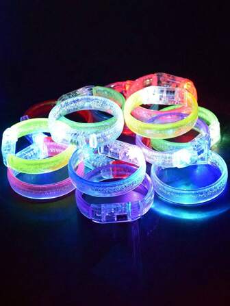 20 piezas - Pulseras luminosas de varitas LED, pulseras luminosas de 8 colores que brillan en la oscuridad, suministros para fiestas, suministros para fiestas de Navidad, pulsera de burbujas brillantes, regalos para fiestas de cumpleaños, carnavales, bodas, Año Nuevo, juegos, conciertos, eventos deportivos, fiestas de disfraces, reuniones con amigos, eventos de broma, videos musicales, discotecas, bares de música lenta, salas de baile y otros accesorios de ambiente luminoso