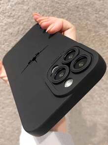 Funda de teléfono a prueba de golpes con borde perforado de precisión y estampado de avión negro, compatible con iPhone P14 ProMax, P13, P11, P12, XR, 7/8, Galaxy S22, S21, S20 FE, A51, A52, A53, A71, A72, A73, Redmi 9, 9A, 10A, 10C, Note 9, Note 10, Note 11, Note 12, 12, 12C, resistente al agua y a los arañazos