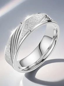 1 Pc Custom Matte Cut Twill Stainless Steel For Women Men Personalized Jewelry Birthday Party Valentine's Day Jewellery Gift Name Engrave - Multicolor - View 16