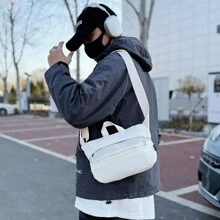 Borsa a tracolla in tela da donna casual per lavoro e pendolarismo, leggera borsa a tracolla sportiva per esterno, borsa a tracolla casual unisex - a mano