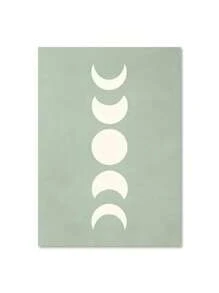 1PC Boho Wall Art Posters Leaves Sun Moon Geometric Abstract Gallery Canvas Painting And Prints Pictures For Living Room Home Decor No Frame ﻿ - Multicolor - View 16