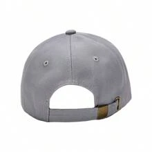 [Custom-Made] 1pc Solid Color Hard Top Baseball Cap With Customizable Embroidered Content, Suitable For Men And Women, Large Head Size Makes Face Look Smaller - Multicolor - View 3