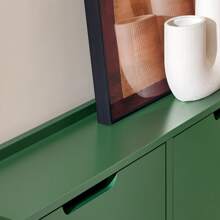 SoBuy 4 flip-lådor Skoskåp Skoställ Skoförvaring Skåp Organiseringsenhet Mörkgrön B100 X D19 X H90cm FSR100-SY - Mörk Grön - Visa 9