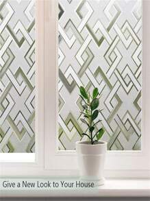 Window Privacy Film, 3D Vinyl Decorative Window Flowers, UV Resistant Static Free Glass Window DIY Window Film - White - View 6