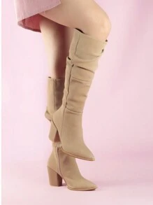 BOTAS CAFES ALTAS PARA DAMA/BPTAS CAFES COMODAS/BOTAS DE TACON CAFES - Marrón - Ver 2