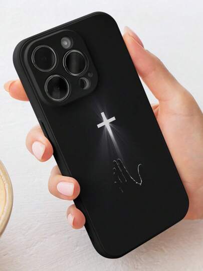 Perforowana, prosta, biała, malowana krzyżykiem obudowa odporna na wstrząsy, kompatybilna z modelami P14 Pro Max, P13, P11, P12, XR, 7/8, GES2; Galaxy S24, A03s, A03 Core, A04, A12, A13, A14, A21s, A22, A23, A24, A32, A33, A34, A51, A52, A53, A54, A71, A72, A73, S20 FE, S21, S22; Redmi 9, 9A, 10A, 10C, Note 9, Note 10, Note 11, Note 12, 12, 12C; wodoodporna, odporna na upadki i zarysowania