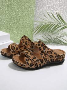 Women's European And American Fashion Bestselling Wedge Heel Thick Bottom Sandals, Magic Design Strap Vamp, Summer Vacation Party Style Sandals, Soft & Comfortable, High Waterproof Thick Sole, Strap Vamp, Fashion Classic Versatile Wedge Heel Thick Bottom Sandals, Beach Shoes