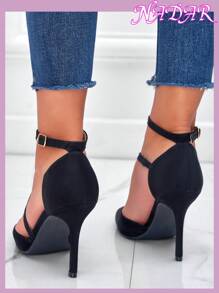 Fall/Winter Spring/Summer New Fashion Versatile Hollow Out Women Pointed Toe High Heel Shoes, Strap Buckle Design, Valentine's Series,Elegant,Party