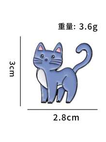 1 件可爱淘气小猫胸针，时尚合金动物装饰，适用于衣服、背包、包、书籍，是送给朋友、女朋友、毕业典礼的完美礼物