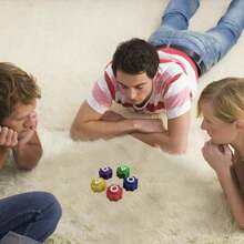 Korean Traditional Play Game 5PCs Gonggi Jack Stone Pebbles Set Round Case Game Player Squid (Without Base) - 1 - View 4