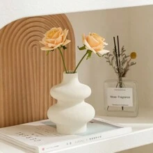 1 件装黑色树脂花瓶，现代干花花瓶波西米亚甜甜圈现代花瓶北欧简约装饰花瓶适用于现代时尚家居餐桌中心装饰咖啡桌装饰花瓶 - 多 - 查看 2