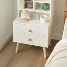 SoBuy FBT100-W Nightstand With 2 Drawers And Open Compartments, Sofa Table, Side Table, Telephone Table, Bedside Table, Night Chest, Dimensions (W X H X D): Approx. 43 X 81 X 36 Cm - White - View 9