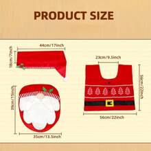 Christmas Decoration Toilet Mat Carpet Cover Christmas Atmosphere