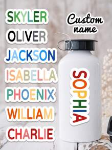 10pcs Custom Name Sticker | Personalized First And Last Name Sticker | Personalized Laptop Sticker | Water Bottle Name Sticker | Boys Personalized Custom Name Water Resistant Label For Daycare, School, Etc | Homecoming Season | Valentine's Day Back To School,Multi-Functional,Ornamental,Letter,Stylish,Modern,Colorful,Cute,Adorable,Casual,Custom,Personalised,Unique,Customized,Ideal Gifts For Him,Ideal Gifts For Her