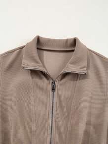 Astylish Rompers For Women Summer Casual Short Sleeve Zip Front Drawstring Waist Romper Textured Cropped Jumpsuit Vacation Outfit