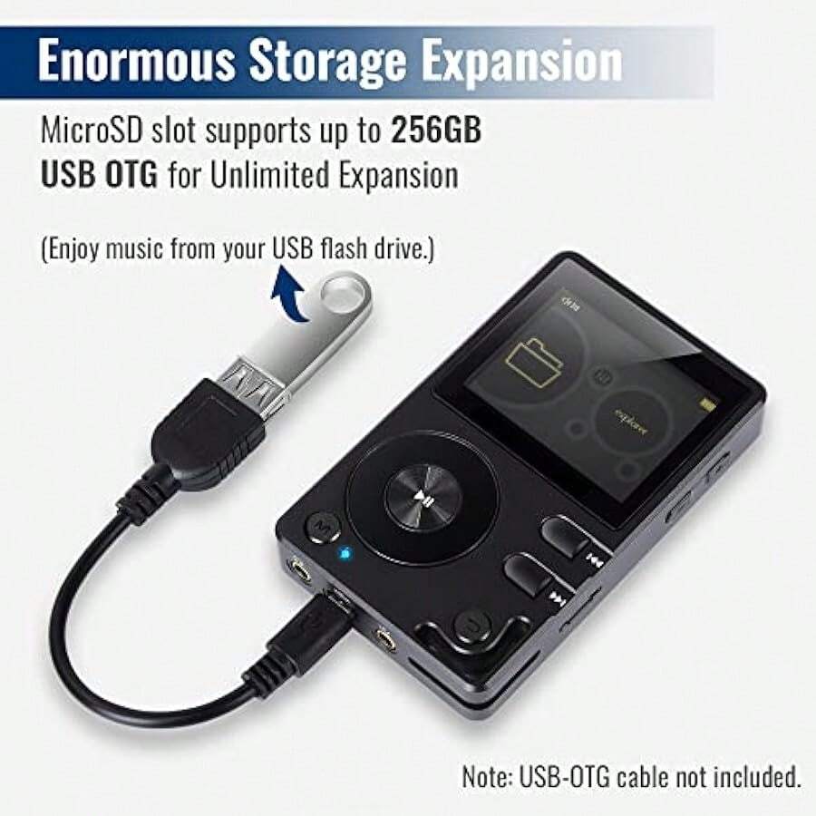 H2, HiFi MP3 Player Bluetooth, Lossless DSD DAC Flac, High Resolution