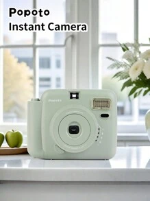 新款Popoto拍立得相机，兼容Mini 11/12胶卷，适合作为生日、派对、婚礼礼物（不含电池和胶卷） - 灰綠色 - 查看 10