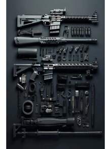 1 pieza Pintura de lienzo de armas de decoración del hogar, póster de armas para paredes, pegatinas de decoración, accesorios de armas, arte de habitación sin marco