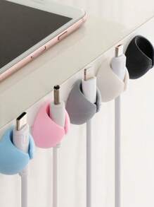 5pcs White Round Wire Management Clip Cable Organizer - Multicolor - View 8