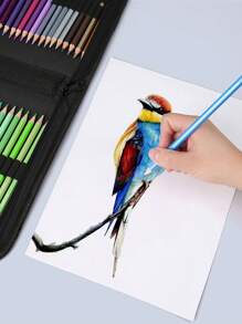 1 Set Customized 12/24/36/48/72 Colored Pencils Set, Oil-Based & Water-Soluble, Colorful Art Supplies For Sketching & Drawing Suitable For Adults & Beginners, Vibrant Colors, Personalized Stationery Gift For Back To School,School Supplies,Back To School,School Gift,For Office,For School,For Classroom,For Teacher Gifts,For University,For Colleague,For Dorm Rooms,For Teacher,For Boys And Girls,For Teenagers,Junior High School Students,Middle School Students,High School Senior High School Students,College Students,University Students,Freshman,Sophomore,Underclassmen - Multicolor - View 4