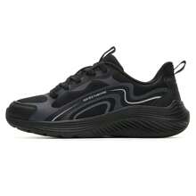 Skechers Zapatos casuales transpirables para hombre, zapatos deportivos para exteriores con amortiguación para correr, zapatos de viaje 118227-BBK - Negro - Ver 1
