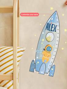 1pc Personalized Kids Height Growth Chart Wall Decals, Animal Design Measurement Wall Stickers For Children's Bedroom, Nursery, Play Room Decoration, Boys Girls Baby Gifts Birthday Graduation