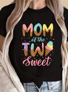 Mom Of The Two Sweet Birthday Girl Ice Cream Lovers 2nd T-Shirt